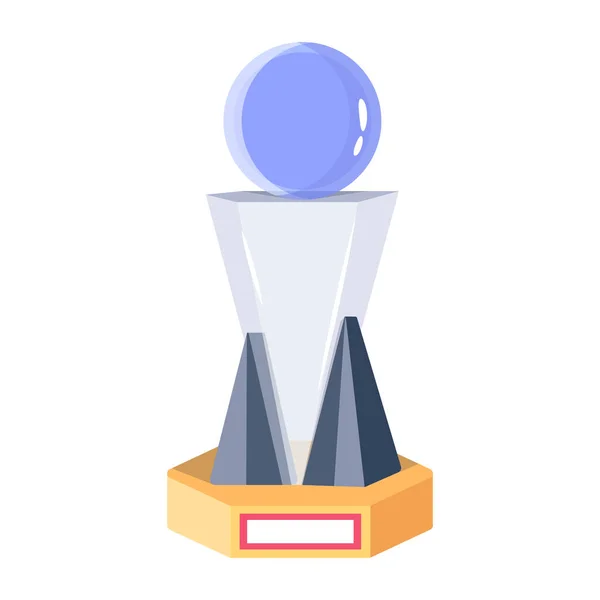 Trophy Cup Icon Flat Style — Stock Vector
