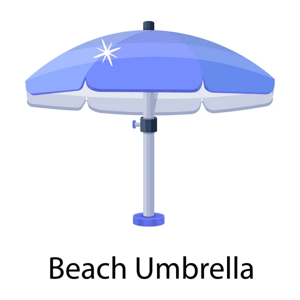 Beach Umbrella White Background — Stock Vector