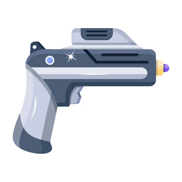 Futuristische Waffe Gaming Gun Icon Vektorillustration — Stockvektor