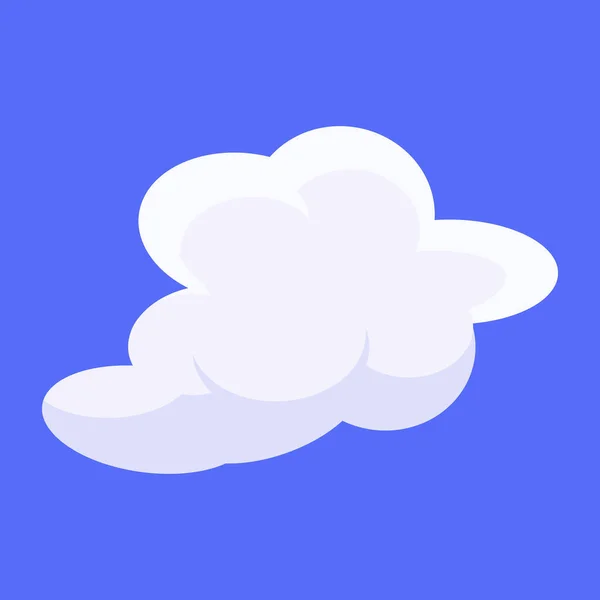 Ilustração Vetorial Nuvens Desenhos Animados Ícone Plano Isolado —  Vetores de Stock
