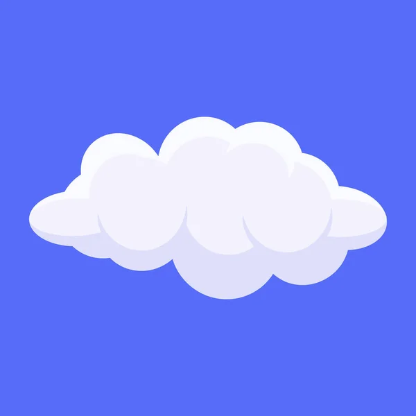 Ilustração Vetorial Nuvens Desenhos Animados Ícone Plano Isolado — Vetor de Stock