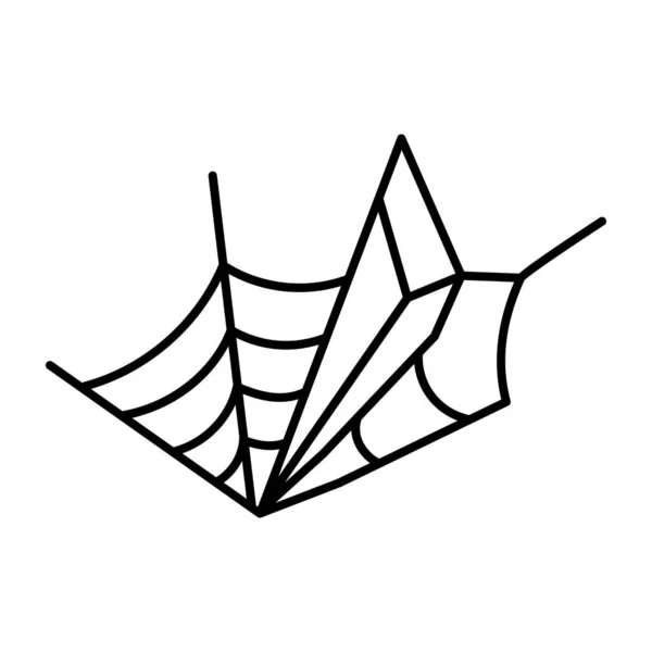Halloween Spider Web Cartoon Vector Illustration Graphic Design — Stock Vector