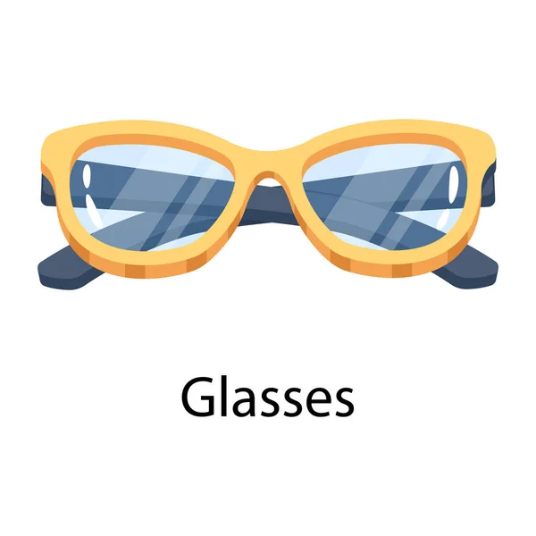 stock vector cartoon illustration of glasses on white background