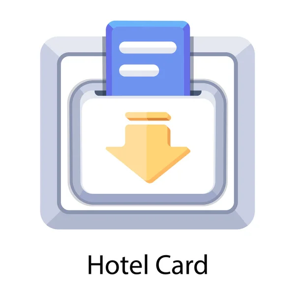 Ξενοδοχείο Εικονίδιο Διάνυσμα Ισομετρική Απεικόνιση Πινακίδα Δωματίου Ξενοδοχείου Ταξίδια Και — Διανυσματικό Αρχείο