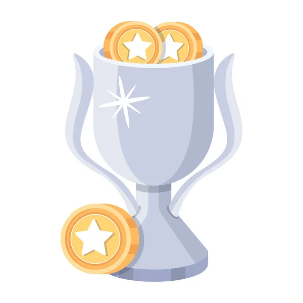 Goldene Pokal Ikone — Stockvektor