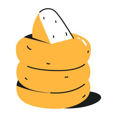 Çizgi film simgesi, vektör illüstrasyonuName 