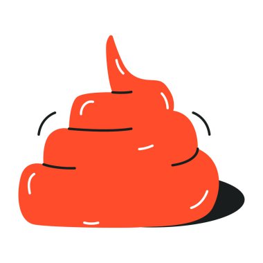 Kaka renkli çizgi film simgesi yığını, vektör illüstrasyonu 