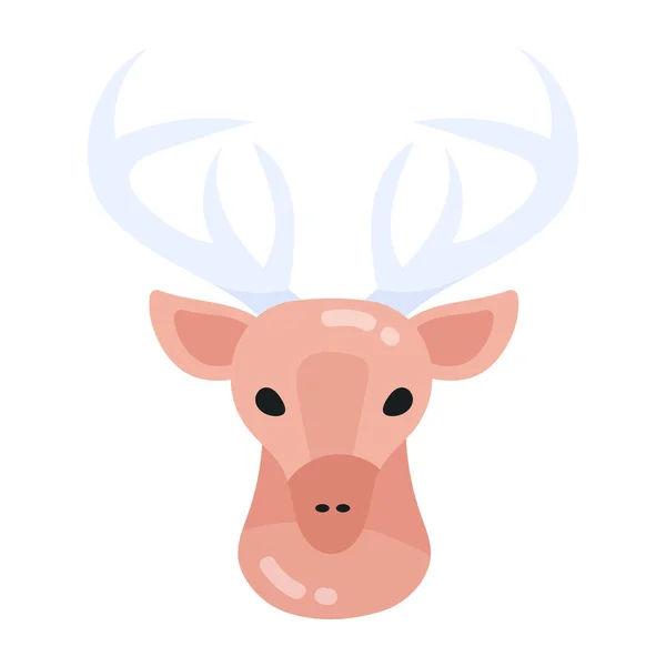 Deer Head Colorful Cartoon Icon Vector Illustration — Stock Vector