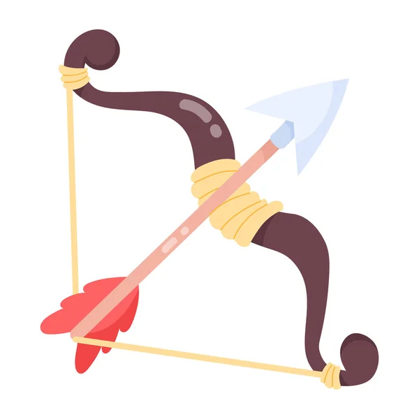 Bow Arrow Colorful Cartoon Icon Vector Illustration — Stock Vector