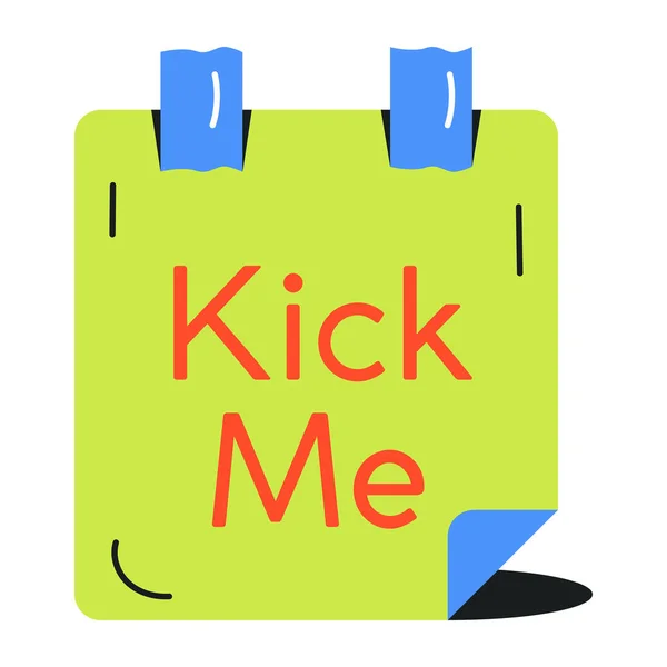 Kick Kleurrijke Cartoon Icoon Vector Illustratie — Stockvector