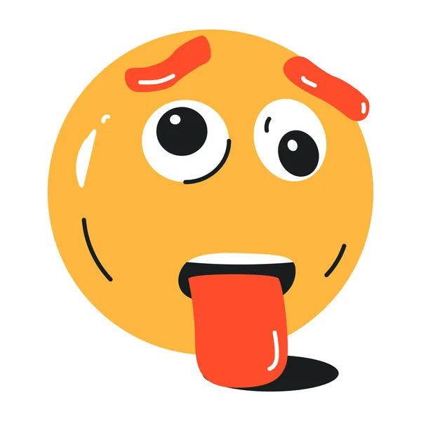 Emoji Colorido Desenho Animado Ícone Ilustração Vetorial — Vetor de Stock