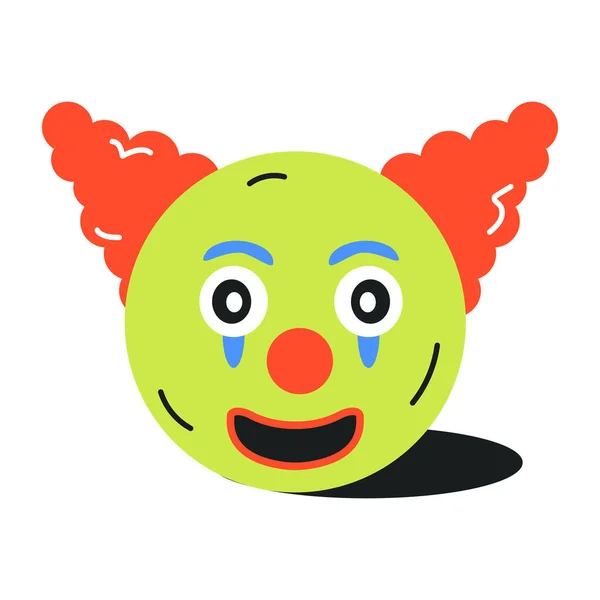 Clown Färgglada Tecknad Ikon Vektor Illustration — Stock vektor