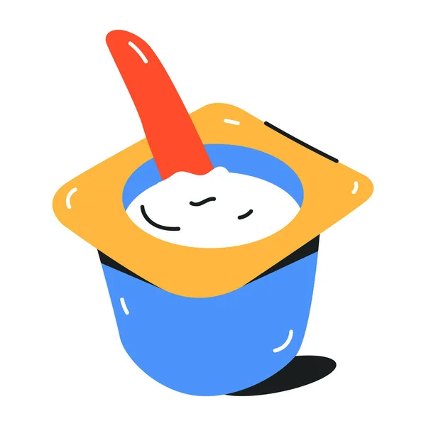 Ice Cream Icon Outline Illustration Frozen Yogurt Vector Icons Web — Stock Vector