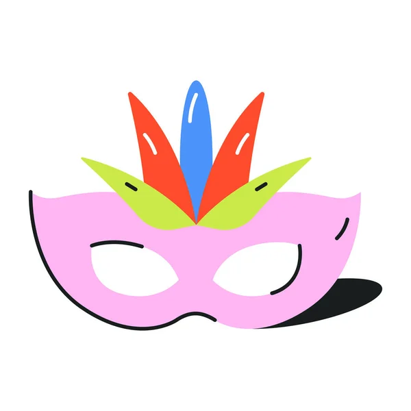 Máscara Carnaval Ilustração Vetor Sobre Fundo Branco — Vetor de Stock