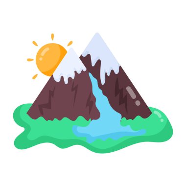 dağ ikonu vektör illüstrasyonu 