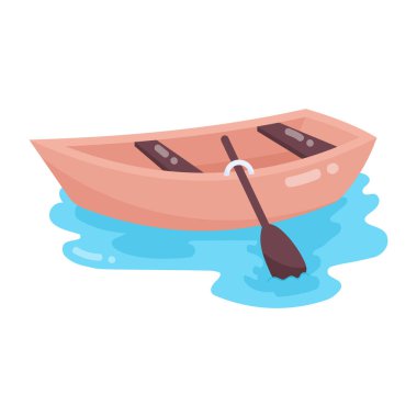 kürekli tekne beyaz arkaplanda izole edildi