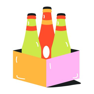 Beyaz arka plan üzerinde renkli şişe