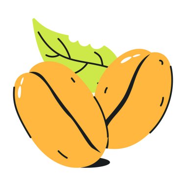 Yapraklı organik hasat. vektör illüstrasyonu. 