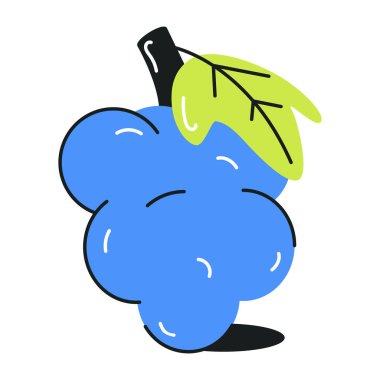 Mavi böğürtlenlerin vektör çizimi