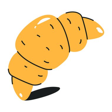 vektör çizim karikatür kruvasan