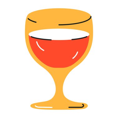 Şarap ikonlu kırmızı cam. 