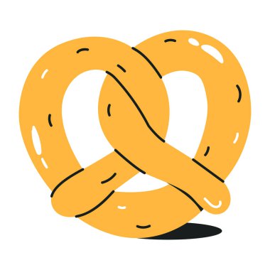Beyaz arkaplandaki simit vektör çizimi 