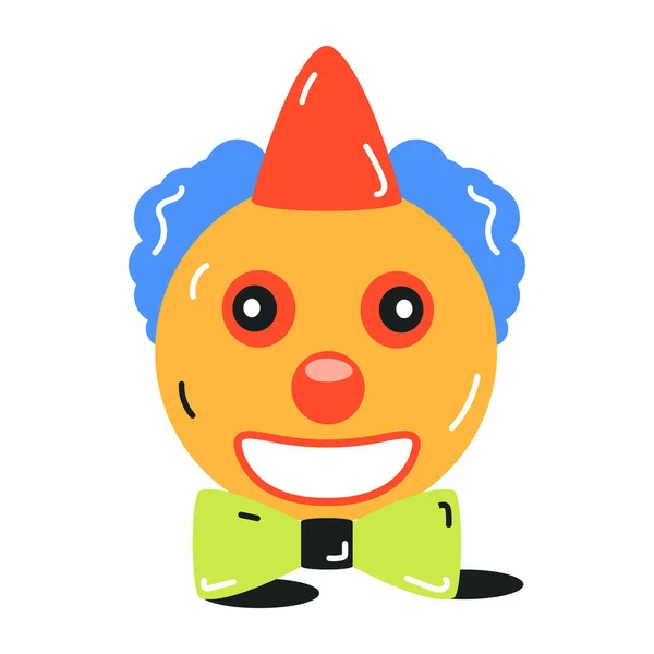 Clown Con Una Grande Testa — Vettoriale Stock