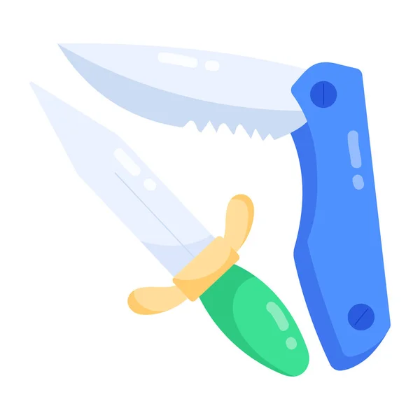 ナイフと剣のアイコンベクトルイラストシンプルなデザイン — ストックベクタ
