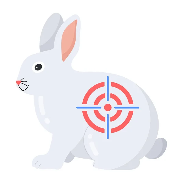 Hedefi Hedefi Olan Sevimli Bir Tavşan — Stok Vektör