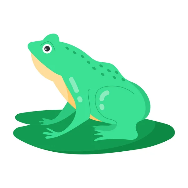 白色背景的青蛙卡通人物 — 图库矢量图片