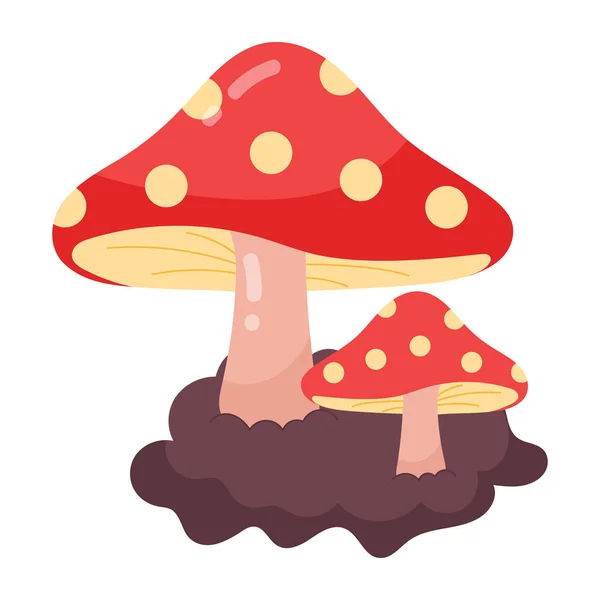 Mushrooms White Background — Stock Vector