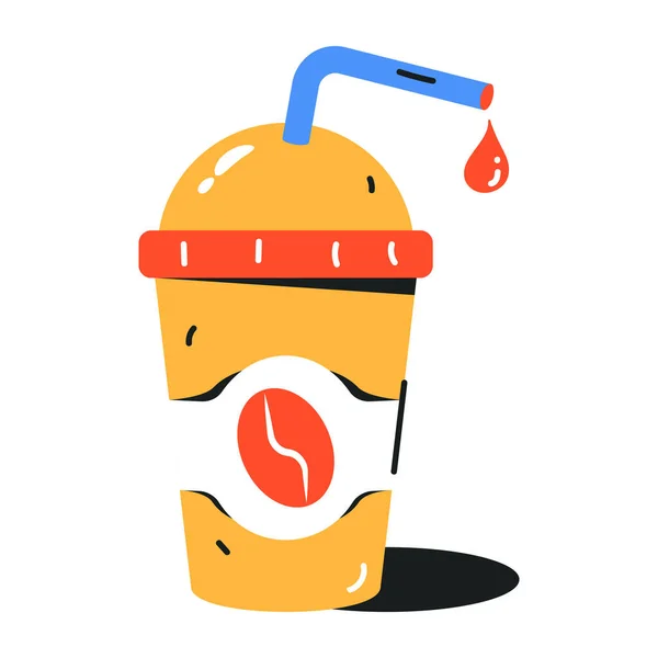 Dessin Animé Doodle Style Tasse Café — Image vectorielle