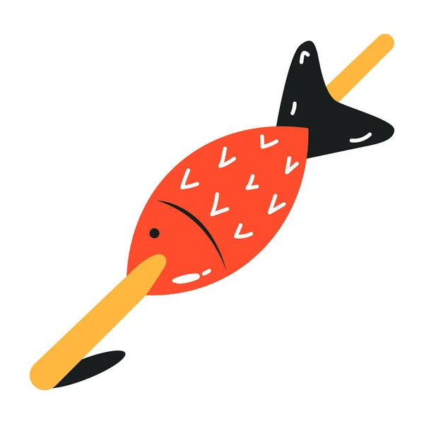 Illustration Der Fischerei Ikone — Stockvektor