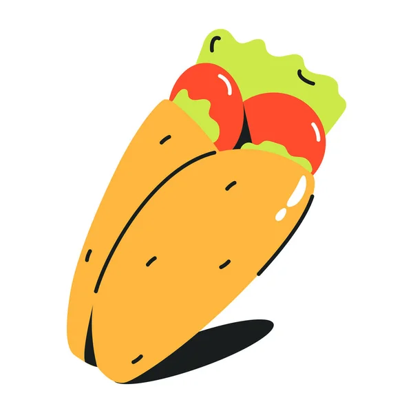 Μεξικάνικο Εικονίδιο Εικονογράφηση Φορέα Τροφίμων — Διανυσματικό Αρχείο