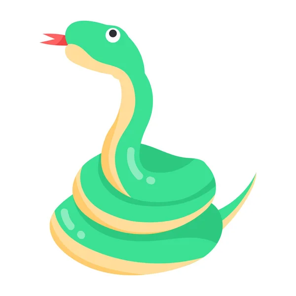 Змея Белом Фоне — стоковый вектор