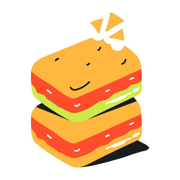 Векторная Иллюстрация Иконок Сэндвичей — стоковый вектор