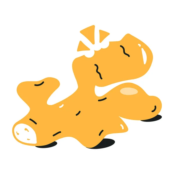 Lapos Színű Illusztráció Narancs Gyökér Vektor Ikon — Stock Vector
