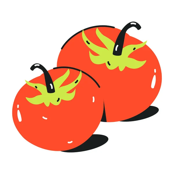 白い背景のトマト — ストックベクタ