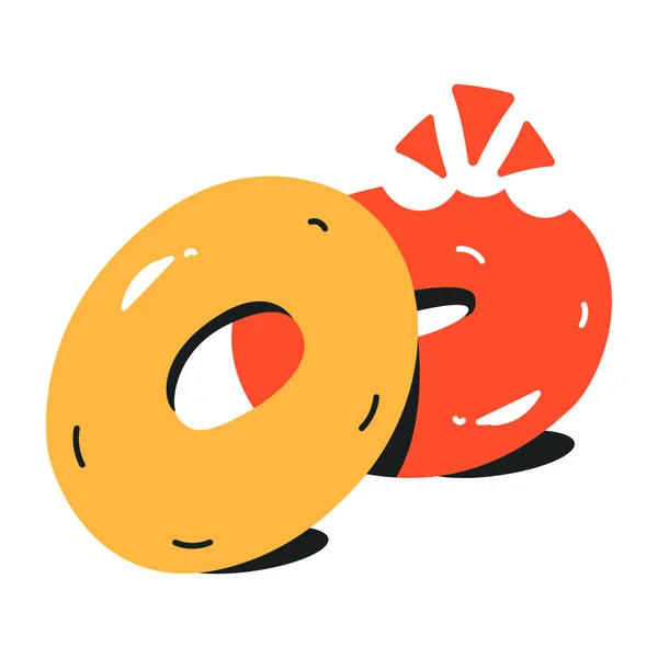 Donuts Auf Weißem Hintergrund — Stockvektor