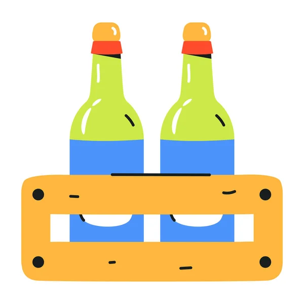 Färgglada Flaskor Vit Bakgrund — Stock vektor