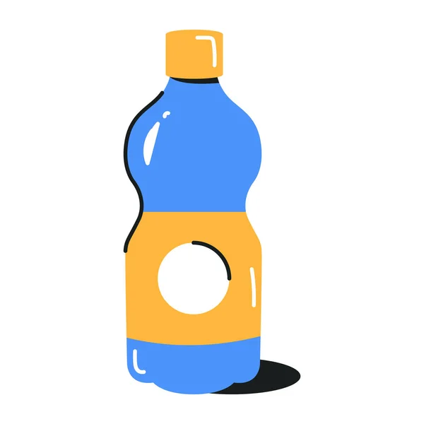Flaches Design Flasche Wasser Symbol Vektor Illustration — Stockvektor