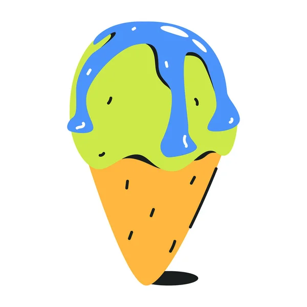 白色背景的冰淇淋 — 图库矢量图片