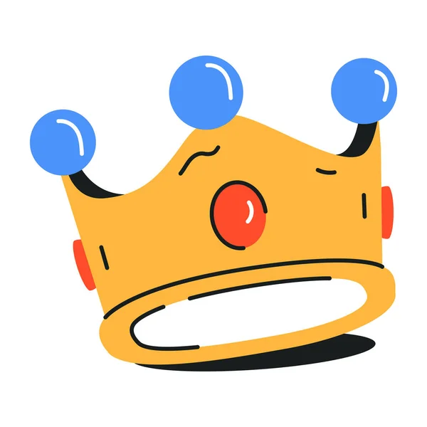 Crown Icon Cartoon Illustration Web — Stock Vector