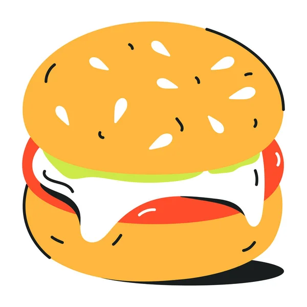 Векторная Иллюстрация Гамбургеров — стоковый вектор