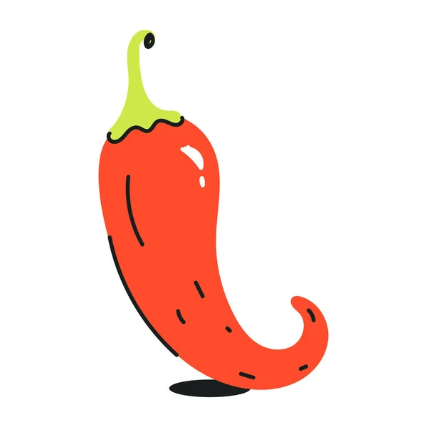 Vector Illustration Cartoon Pepper — Stock Vector