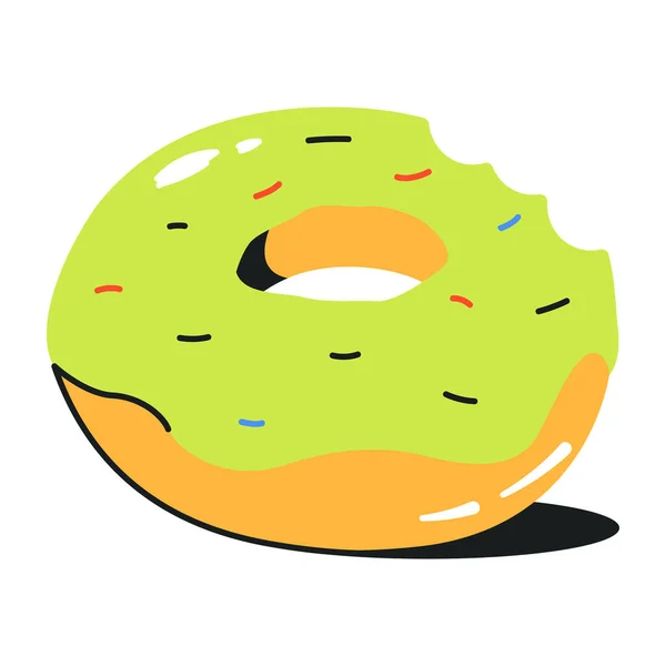 Tekenfilm Doodle Van Een Donut — Stockvector