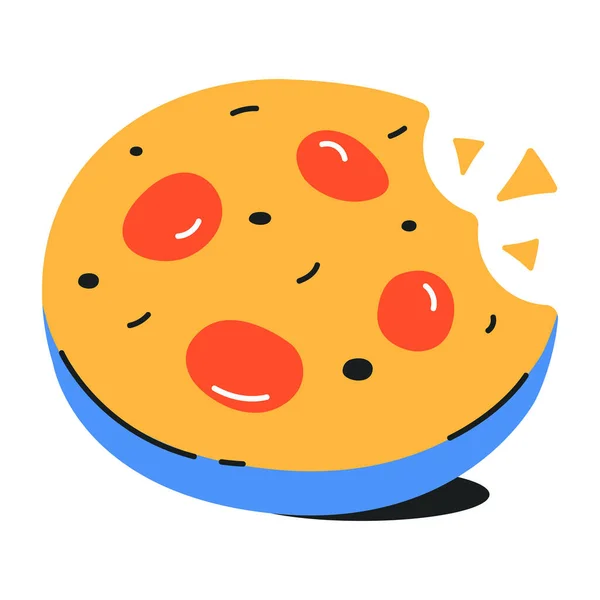 Illustration Zur Pizza Ikone — Stockvektor