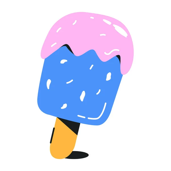 Ice Cream Illustration Isolated White Background — Stock Vector