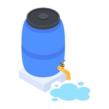 Moda Tesisat Boru İşleri Isometric Simgesi