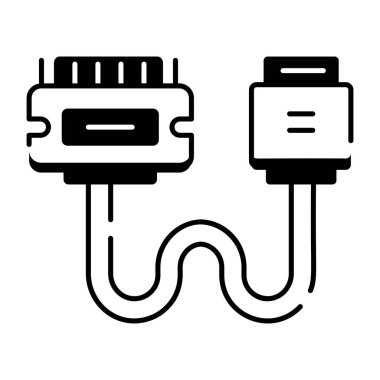 Kablo simgesi vektör çizelgesini doldur